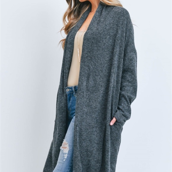 CHARCOAL CARDIGAN - Picture 5 of 7